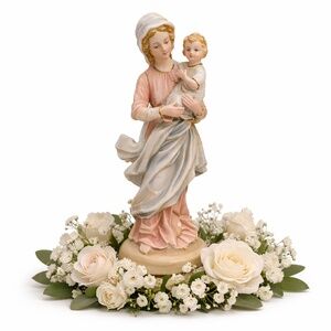 Vintage 1950s Lefton China Madonna & Child Figurine Hand Painted Japan